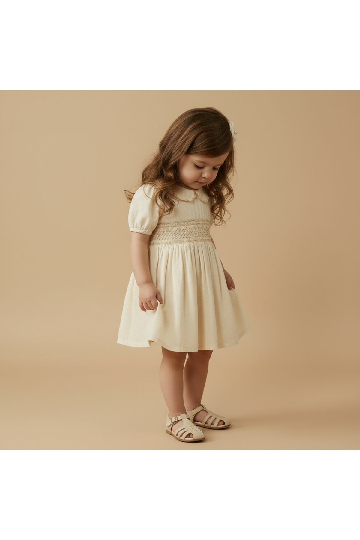Organic Smocked Collar Dress