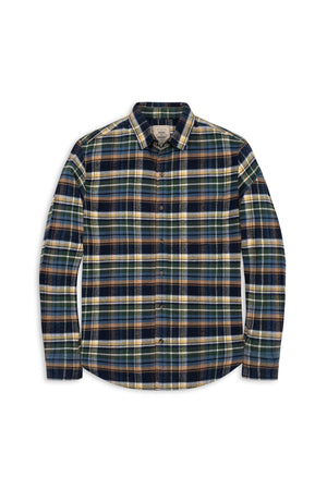 Organic Cotton Flannel Shirt, Navy Plaid, Men, Matching Moments