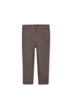 Organic Cotton Fleece Suit Pant, Chocolate, Toddler & Kids