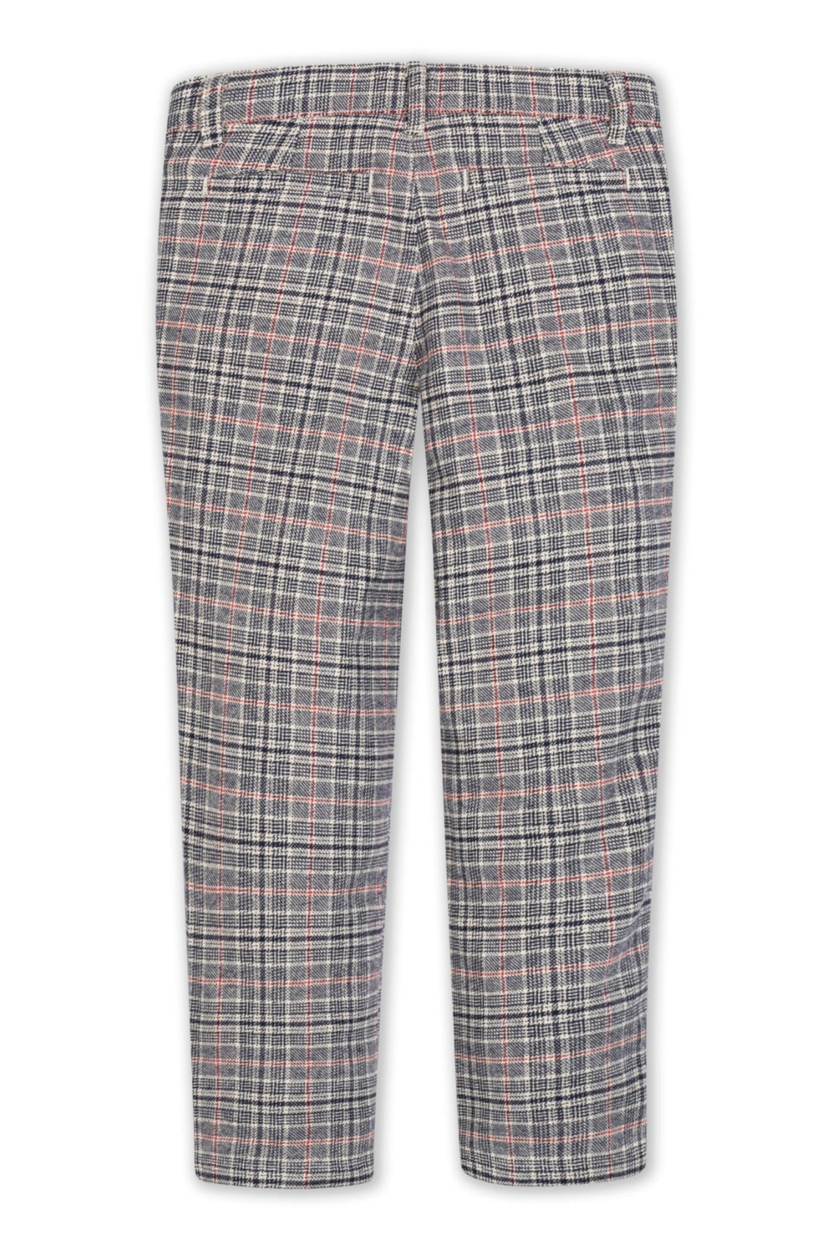 Organic Cotton Brushed Suit Pant, Navy Glen Plaid, Sizes 2T-16
