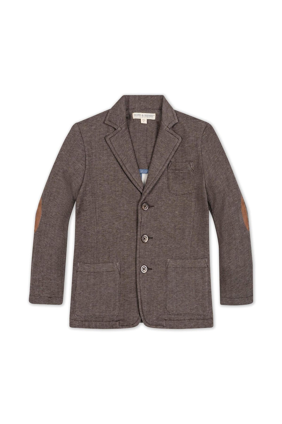 Organic Cotton Fleece Blazer, Chocolate, Toddler & Kids