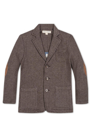 Organic Cotton Fleece Blazer, Chocolate, Toddler & Kids