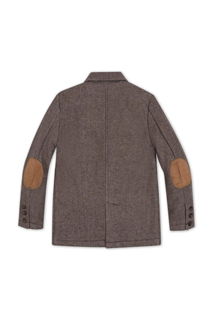Organic Cotton Fleece Blazer, Chocolate, Toddler & Kids
