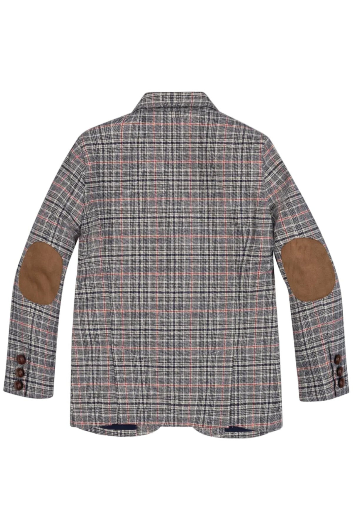 Organic Brushed Cotton Suit Jacket, Navy Glen Plaid, Sizes 2T-16