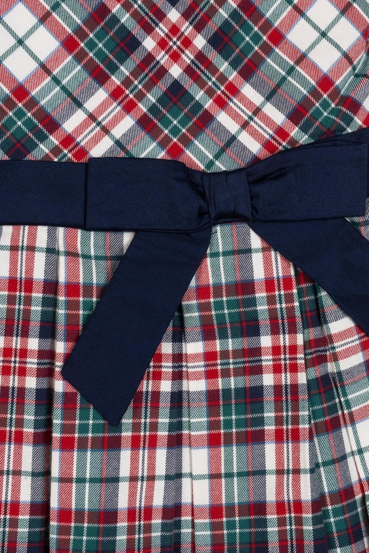 Organic Cotton Peter Pan Collar Party Dress, Holiday Tartan, Toddler & Kids, Family Matching