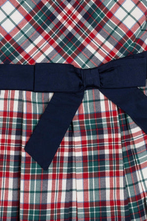 Organic Cotton Peter Pan Collar Party Dress, Holiday Tartan, Toddler & Kids, Family Matching