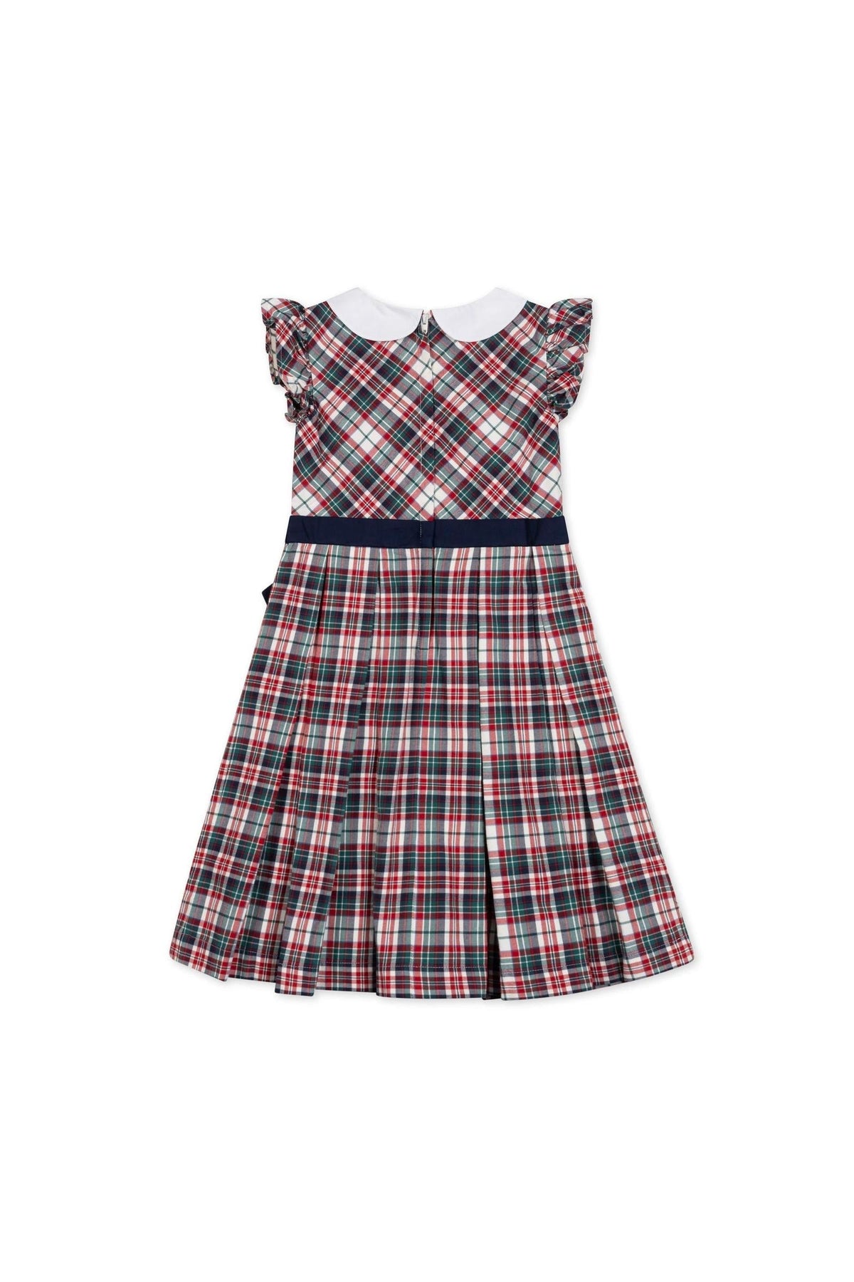 Organic Cotton Peter Pan Collar Party Dress, Holiday Tartan, Toddler & Kids, Family Matching