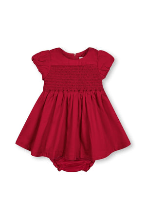 Organic Cotton Sateen Smocked Puff Sleeve Baby Dress, Family Matching