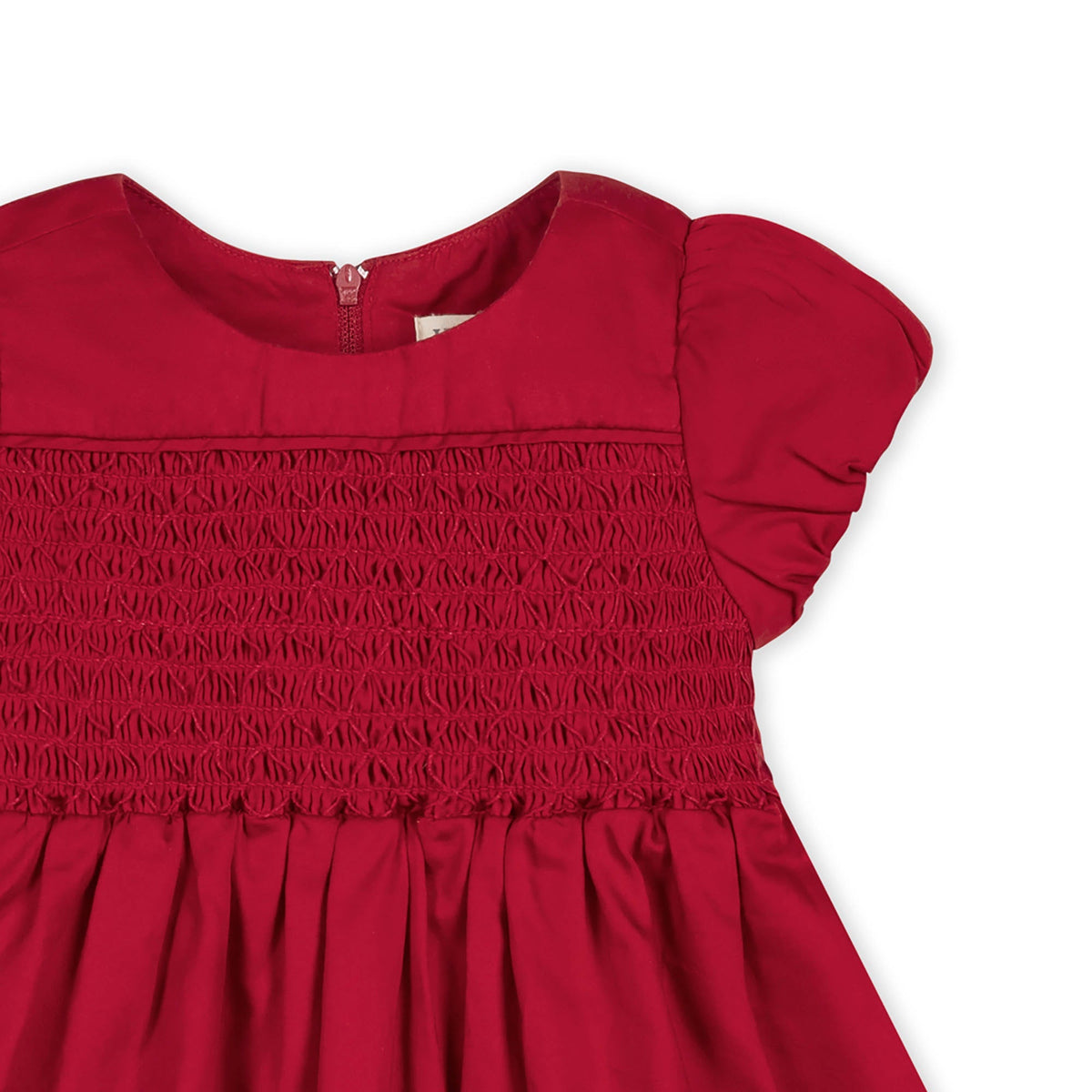 Organic Cotton Sateen Smocked Puff Sleeve Baby Dress, Family Matching