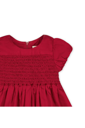 Organic Cotton Sateen Smocked Puff Sleeve Baby Dress, Family Matching