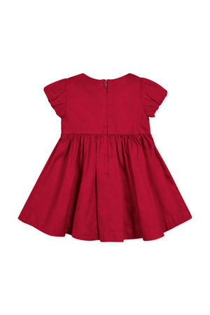 Organic Cotton Sateen Smocked Puff Sleeve Baby Dress, Family Matching