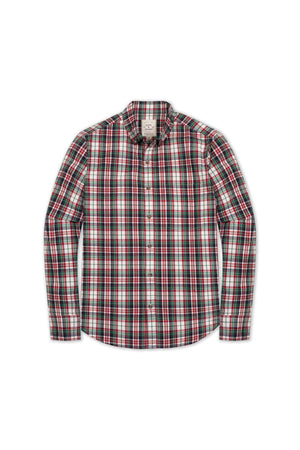 Organic Cotton Stretch Poplin Shirt, Holiday Tartan, Men, Family Matching