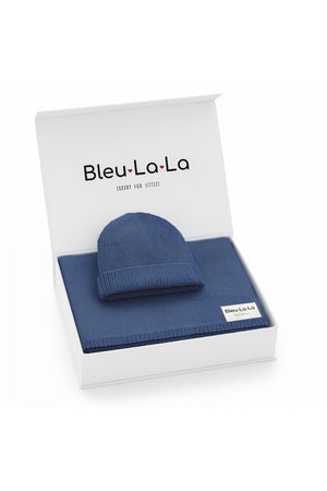Luxe Collection Knit Baby Blanket + Hat Set with Gift Box | 100% Organic Cotton