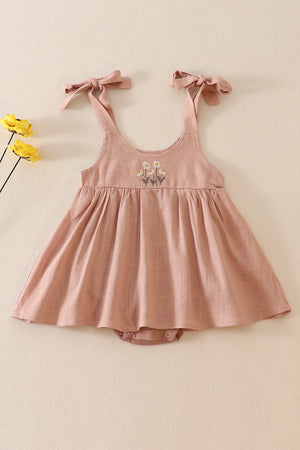 Baby Girl's Blush Linen Summer Casual Dress