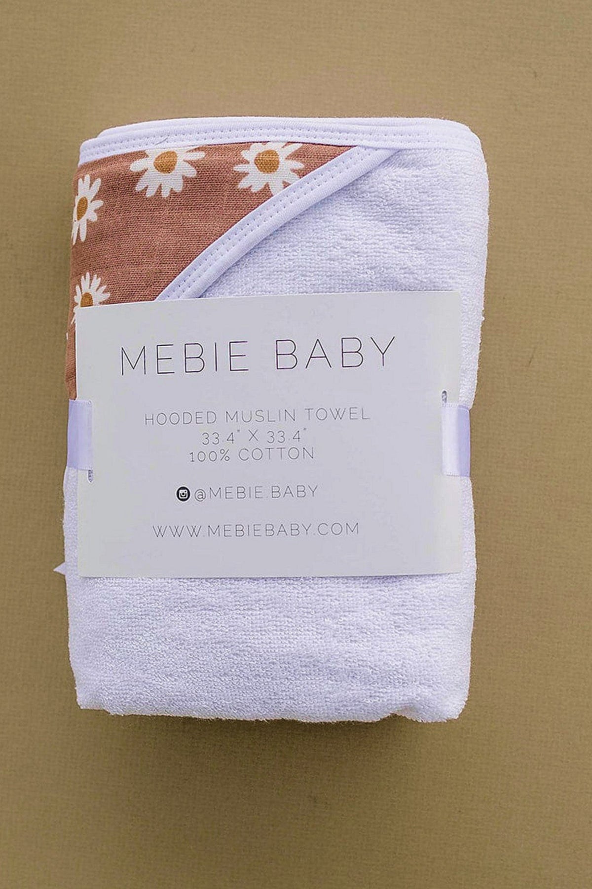 Mebie Baby  Daisy Dream Muslin Hooded Towel | 100% Cotton | Baby Essentials