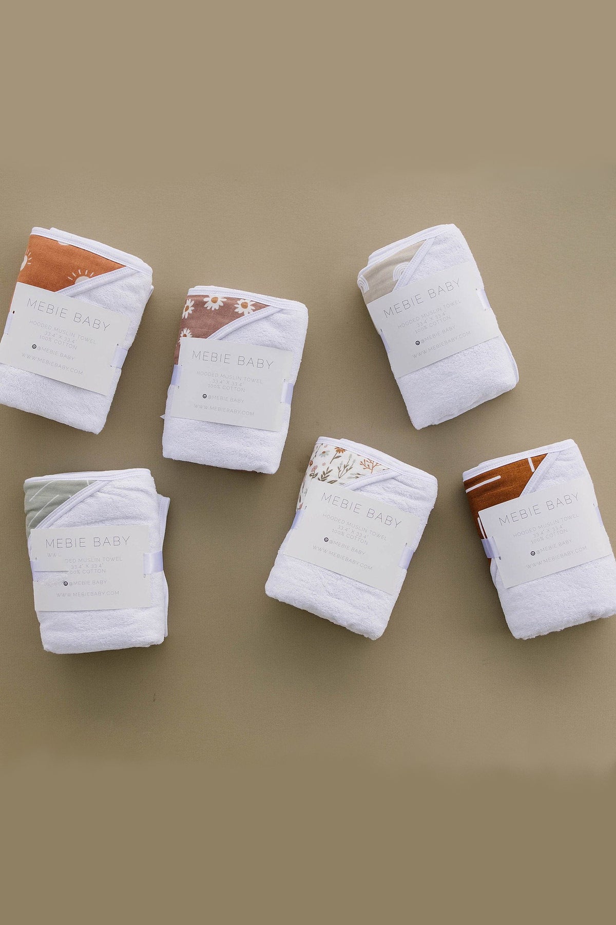 Mebie Baby  Daisy Dream Muslin Hooded Towel | 100% Cotton | Baby Essentials