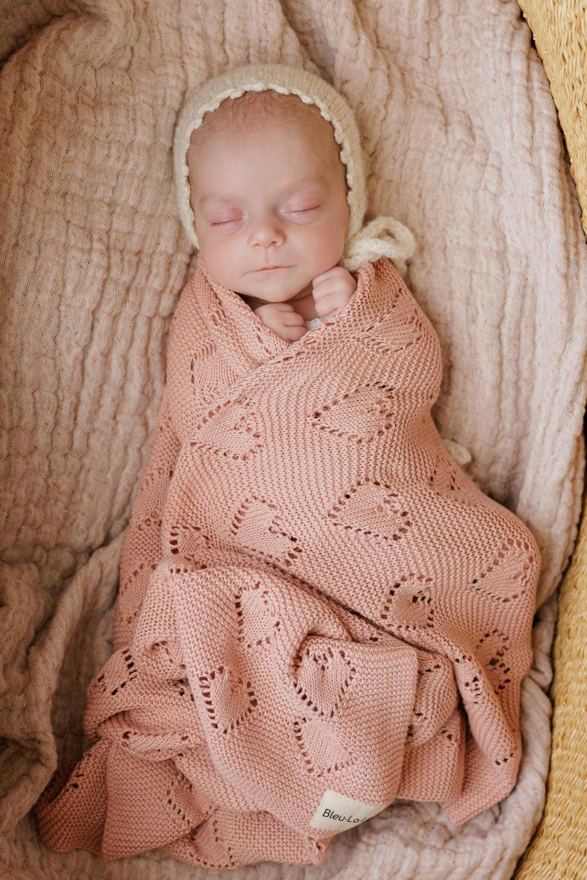 Knit Heart Luxury Swaddle Blanket | 100% OEKO Tex Pima Cotton