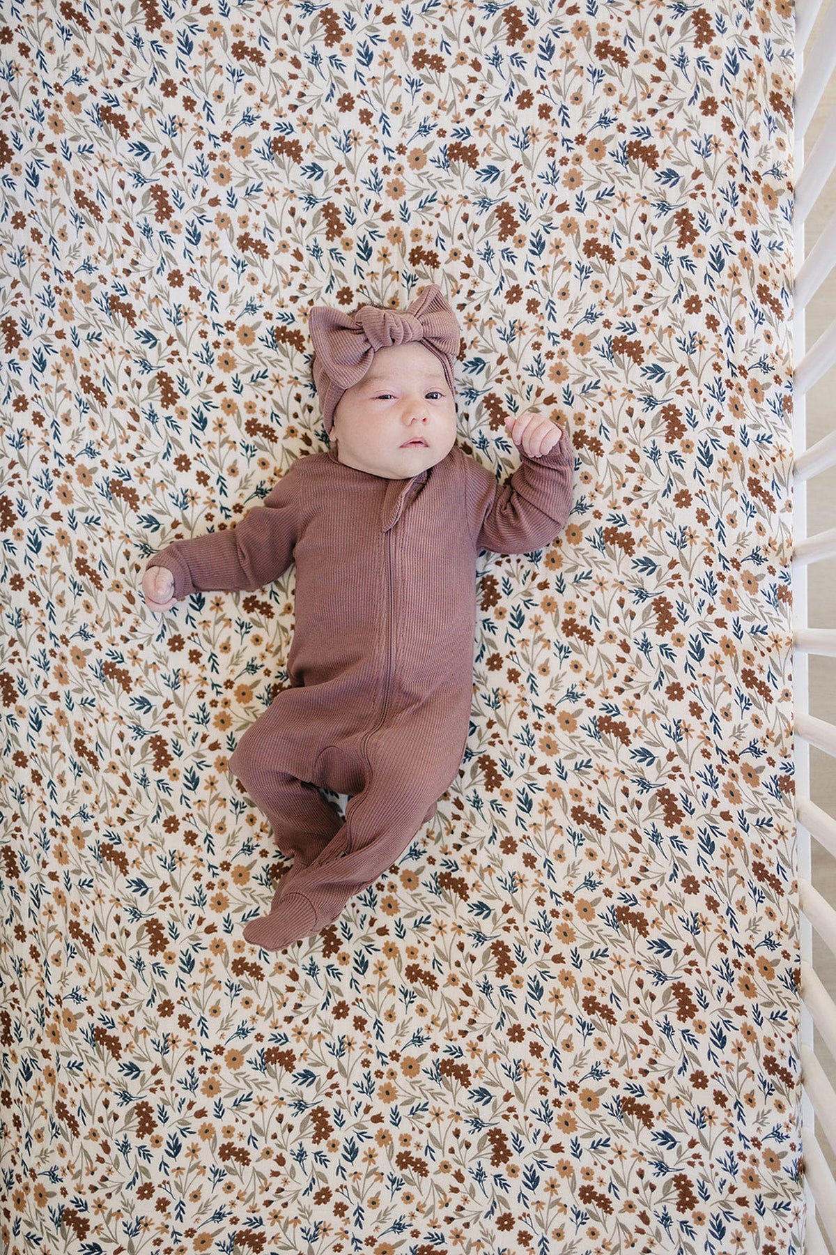 Harvest Floral Muslin Crib Sheet | 100% Cotton | Baby Essentials