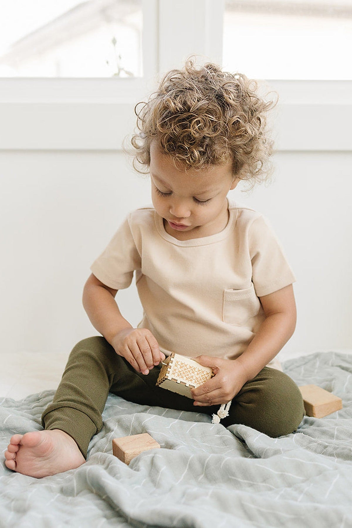 Mebie Baby  Desert Sage Muslin Crib Quilt | 100% Cotton | Baby Essentials