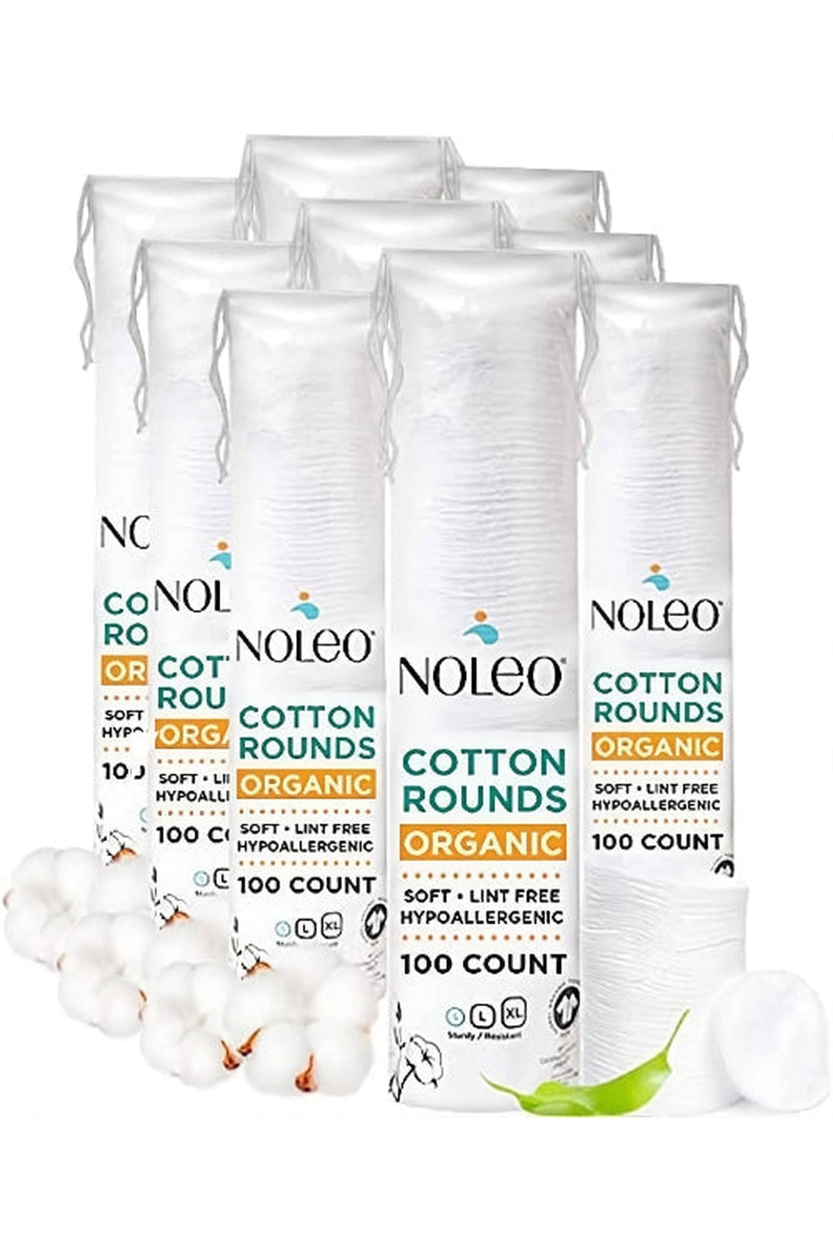NOLEO Organic Cotton Rounds - Small 2"