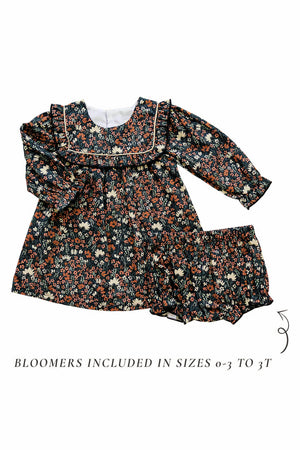 Autumn Midnight Meadow Dress | Cotton