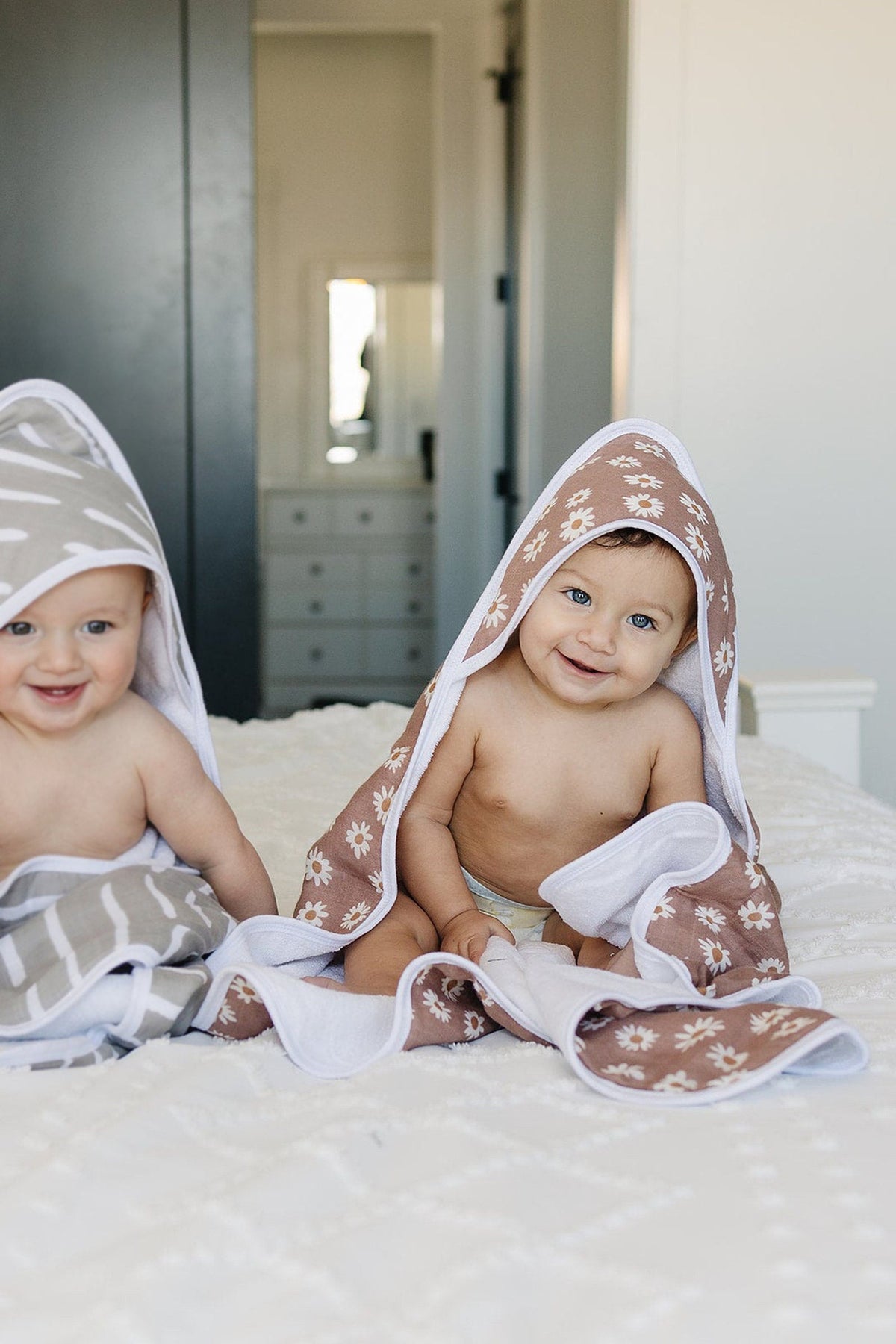 Mebie Baby  Daisy Dream Muslin Hooded Towel | 100% Cotton | Baby Essentials