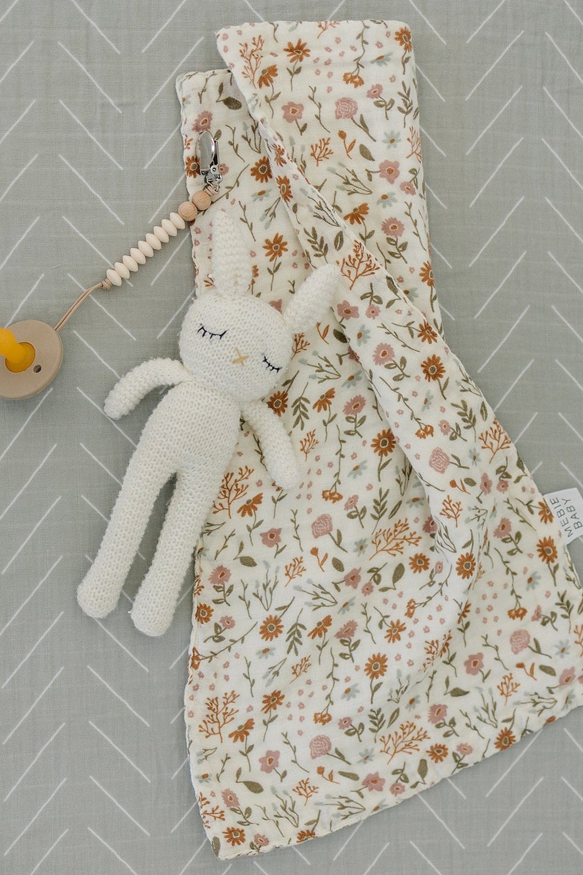 Mebie Baby  Desert Sage Muslin Crib Sheet | 100% Cotton | Baby Essentials