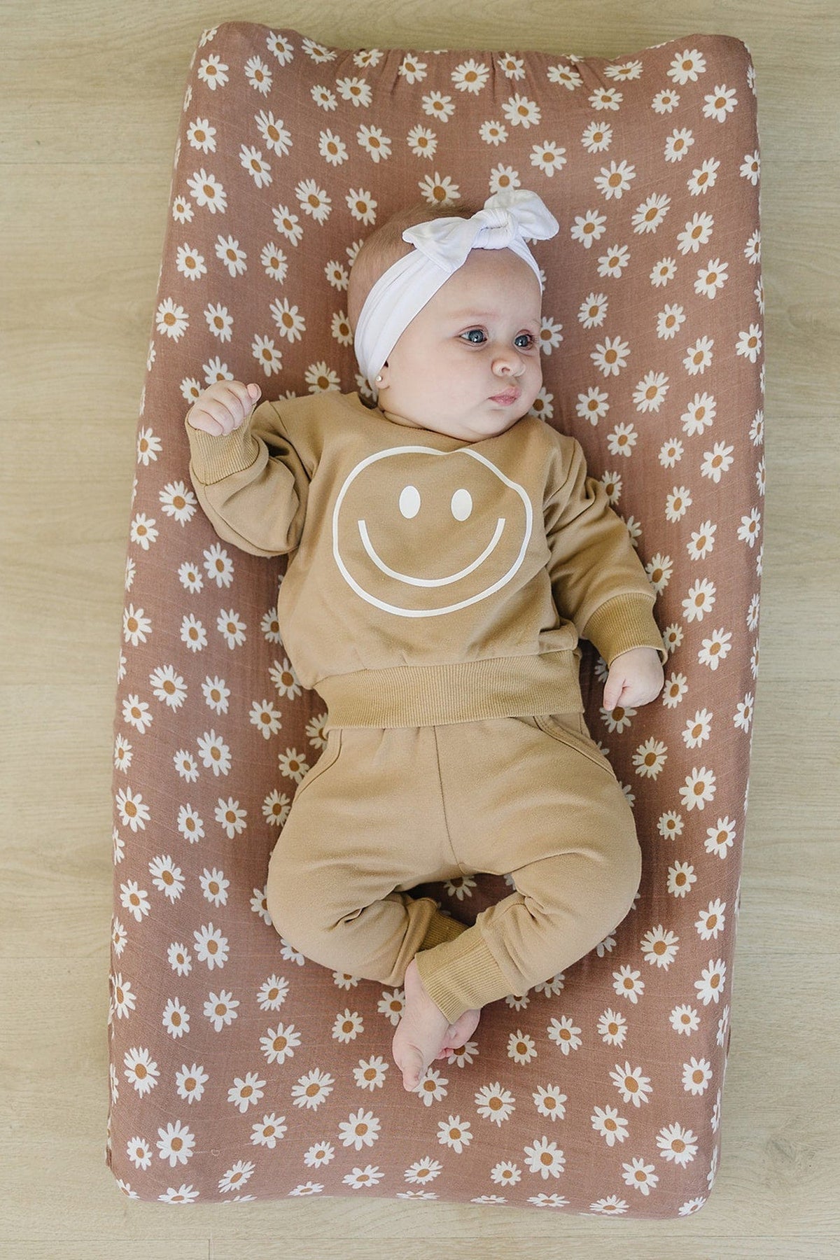 Mebie Baby  Daisy Dream Muslin Changing Pad Cover | 100% Cotton | Baby Essentials