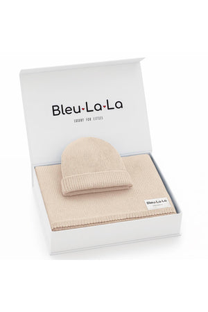 Luxe Collection Knit Baby Blanket + Hat Set with Gift Box | 100% Organic Cotton