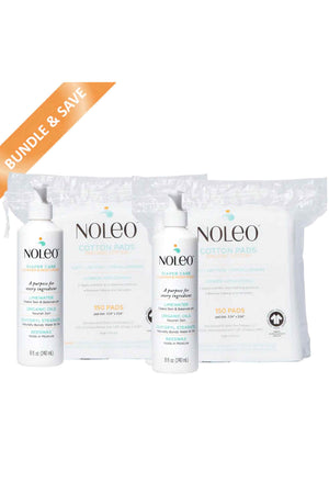 NOLEO DUO: 3-in-1 Diaper Rash Cream & Large Cotton Pads | Bundle