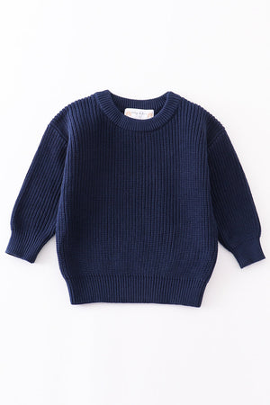 Kids' Navy Sweater - 100% Cotton