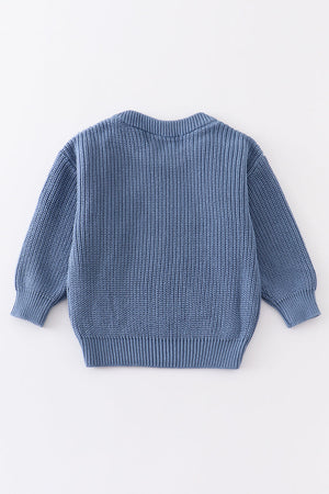 Kids' Blue Sweater - 100% Cotton