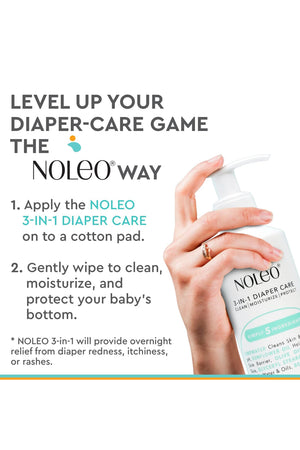 NOLEO 3-IN-1 - Diaper Rash Cream - EWG Verified -  24oz
