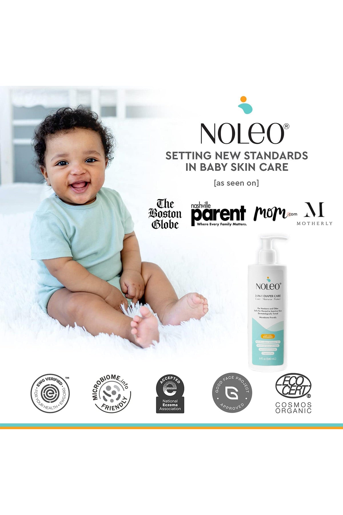 NOLEO 3-IN-1 - Diaper Rash Cream - EWG Verified