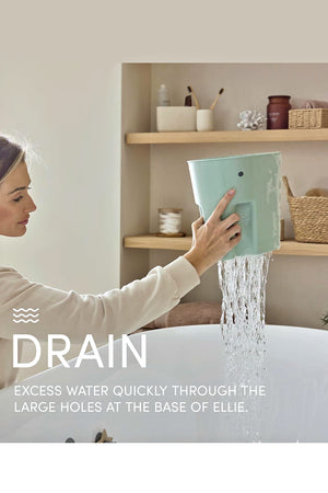 Baby Bathtime Essentials Bundle | Newborn Baby Bath with Support, Rinse Jug, and Toy Scoop - Taupe