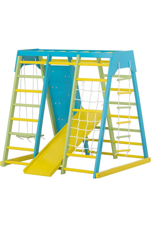Magnolia - Wooden 7-in-1 Climber, Slide, Gym, Playset | Indoor |  New Zealand FSC-certified pinewood