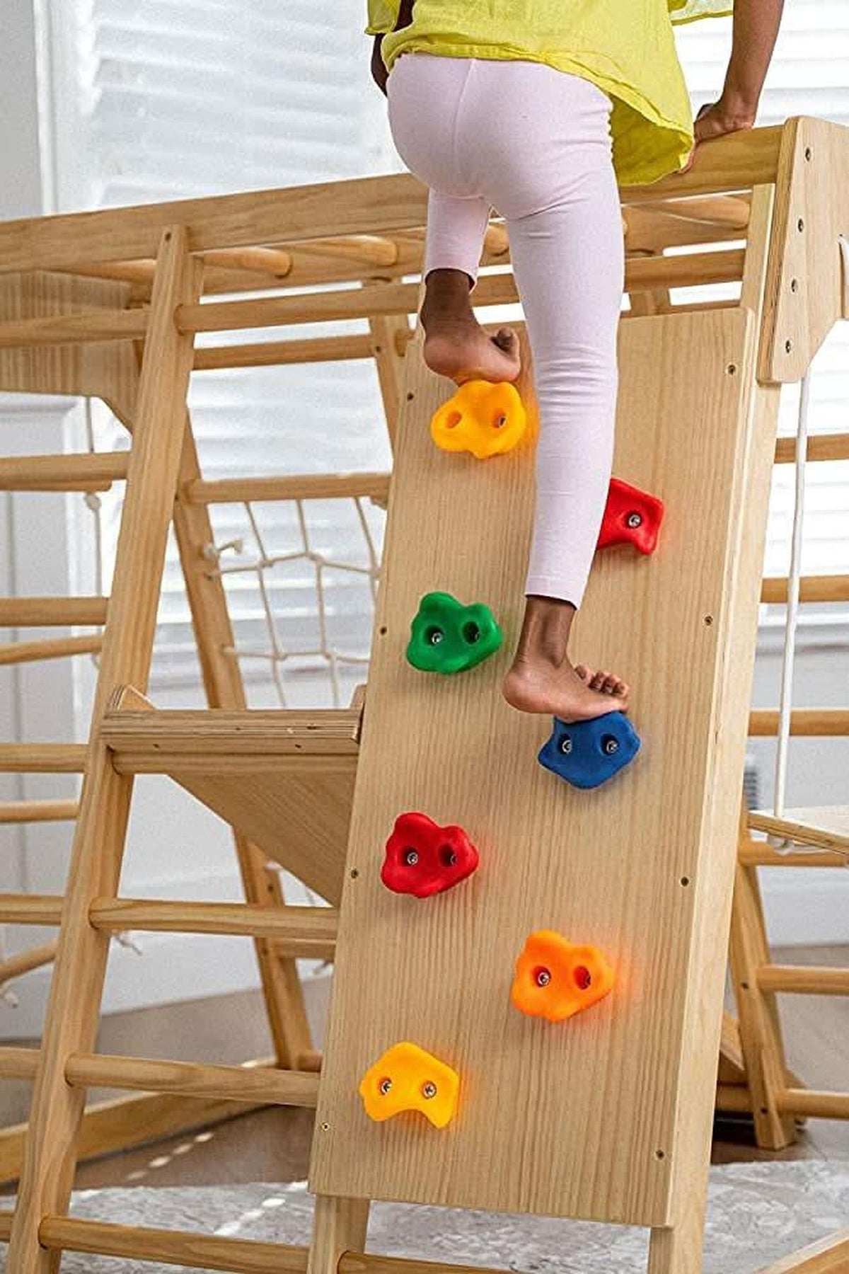 Magnolia - Wooden 7-in-1 Climber, Slide, Gym, Playset | Indoor |  New Zealand FSC-certified pinewood