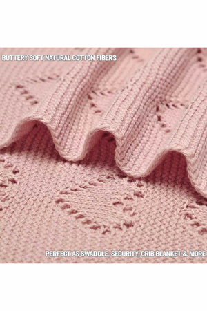 Knit Heart Luxury Swaddle Blanket | 100% OEKO Tex Pima Cotton
