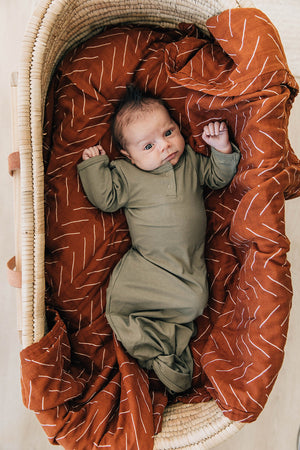 Olive Knot Gown | Bamboo  | Baby Essentials | Gender Neutral