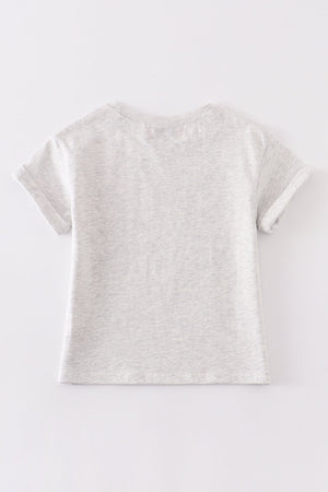 Kid's Light Gray Cotton T-Shirt - 100% Cotton