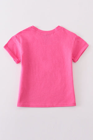 Girl's Raspberry Cotton T-Shirt | 100% Cotton