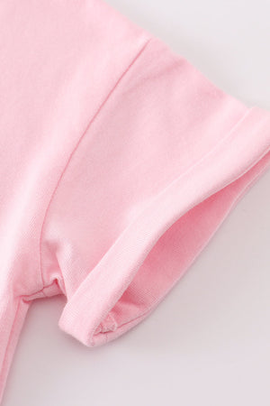 Girl's Pink Cotton T-Shirt - 100% Cotton