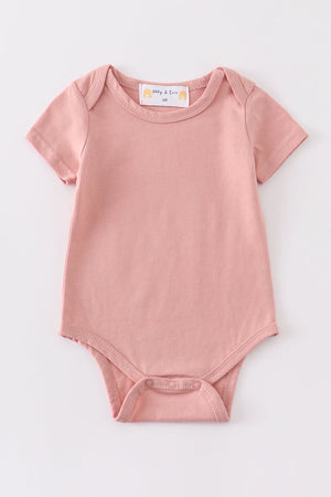 Baby Soft Coral Short Sleeve Bodysuit | 100% Cotton