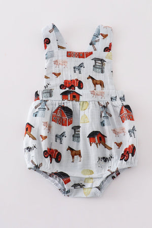 Baby Boy Country Muslin Bubble | 100% Cotton