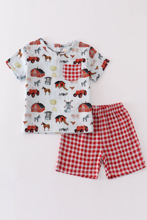 Baby & Toddler Country Muslin Boy Shorts Set | 100% Cotton