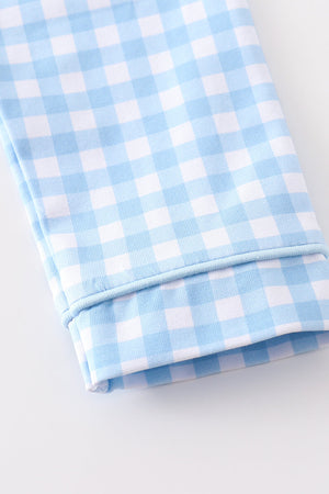 Boy Blue Plaid Classic Long-Sleeve Pajama Set