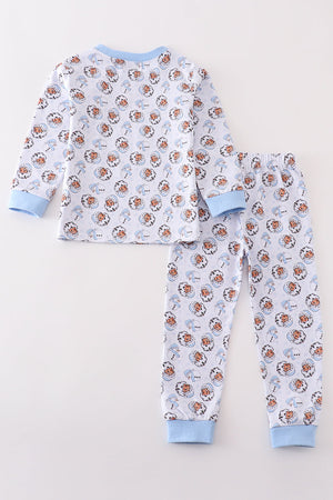 Boy's Blue Christmas Santa Claus Pajama - 2 Piece Set