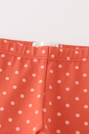 Bella's Rust Dot Ruffle Pants