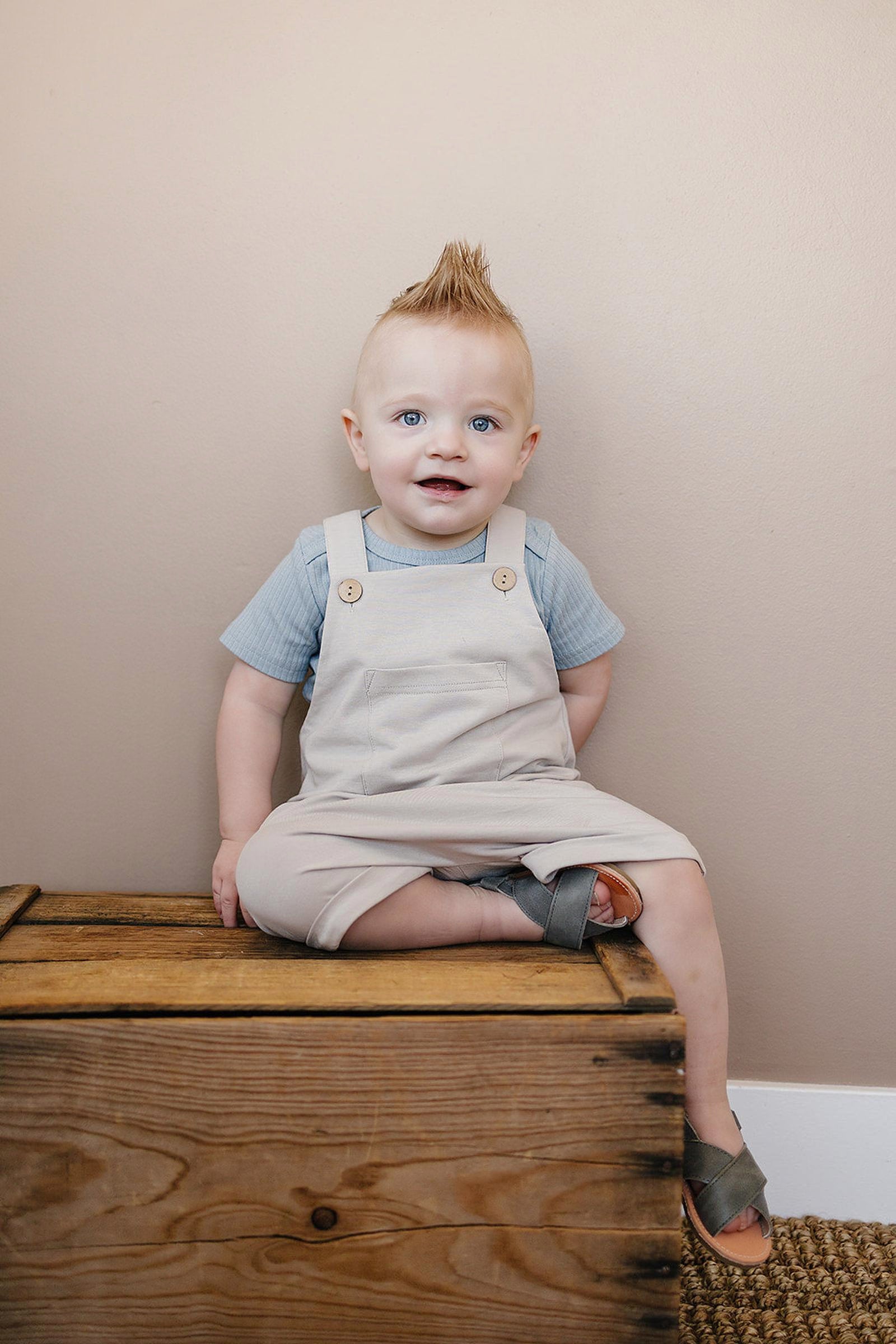 Dusty Blue Ribbed Bodysuit | Cotton