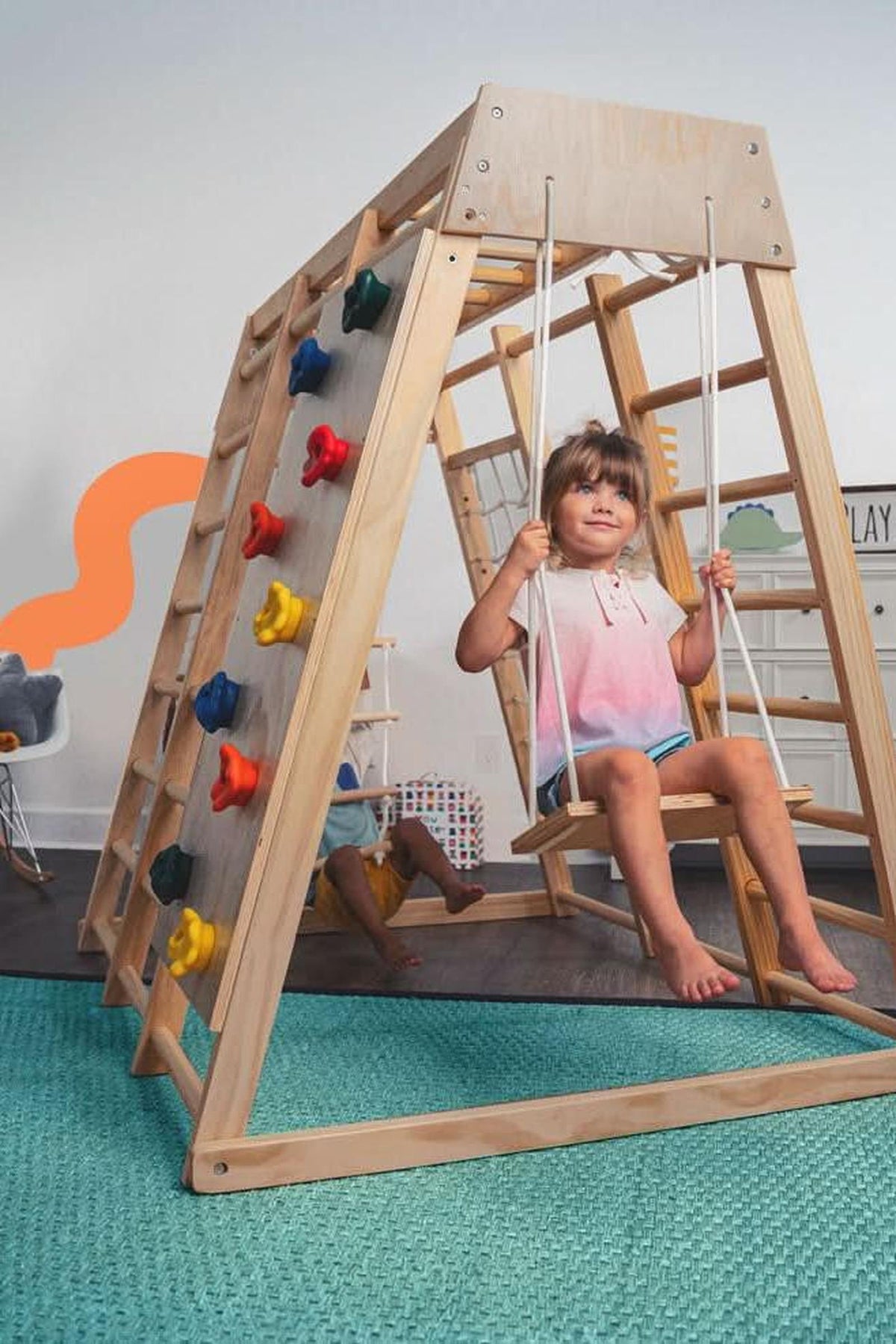 Magnolia - Wooden 7-in-1 Climber, Slide, Gym, Playset | Indoor |  New Zealand FSC-certified pinewood